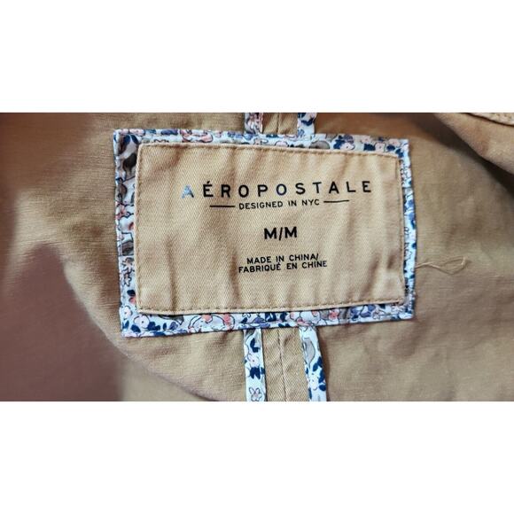 Aeropostale Womens Jacket Tan (Size M) Accented With Pockets, Zippers and Snaps - Picture 10 of 12